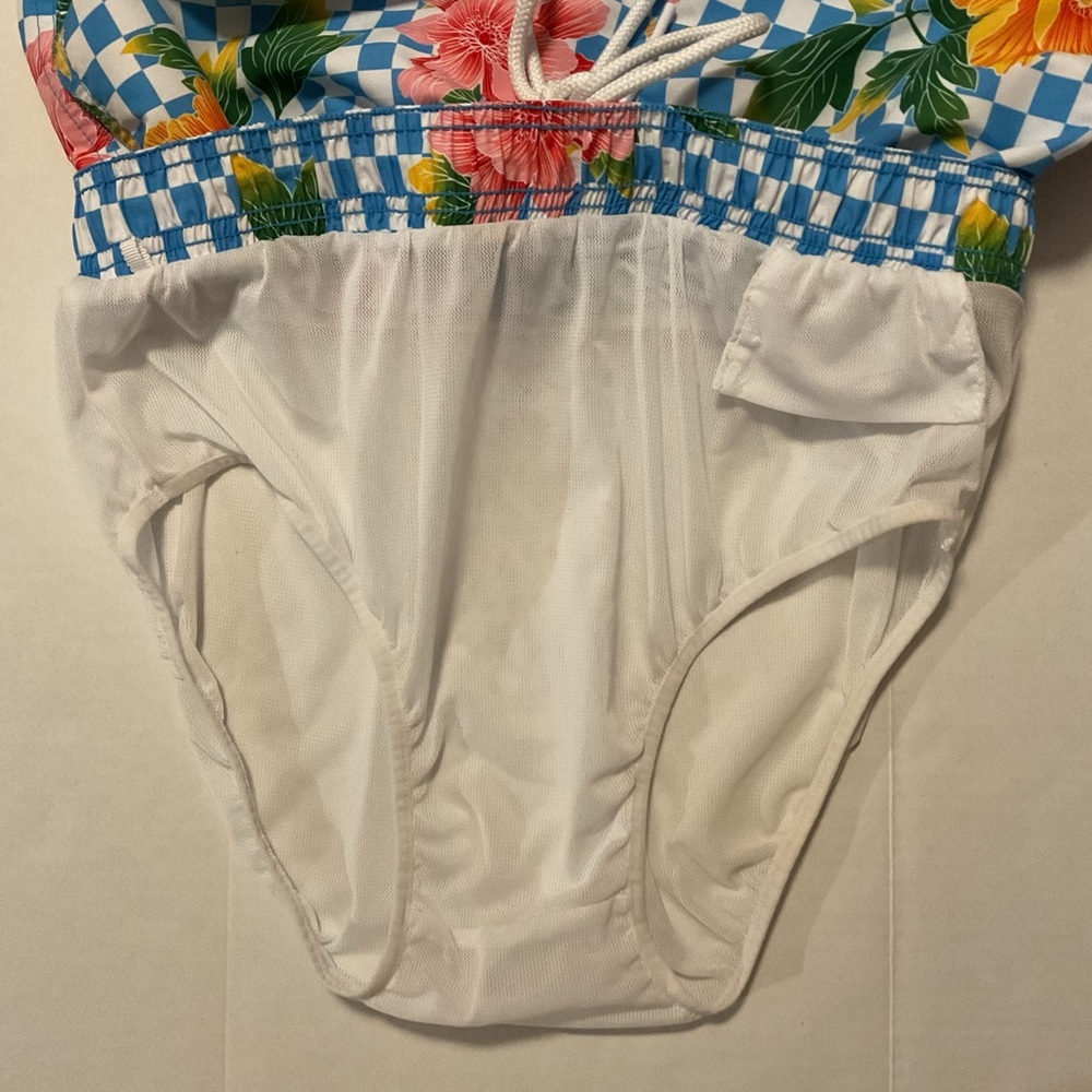 Calvin Klein Men’s Checkered Flowers Swim Trunks Shorts Multicolor - Picture 10 of 12